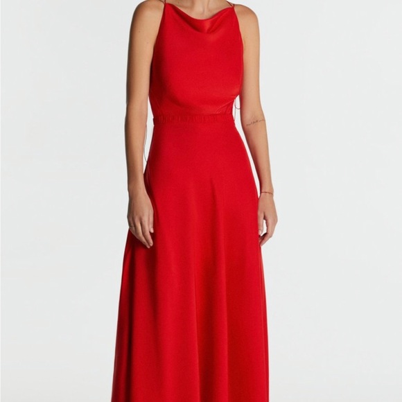 Anna October Dresses & Skirts - BRAND NEW !! Anna October Red Backless Maxi Dress with Straps SILK